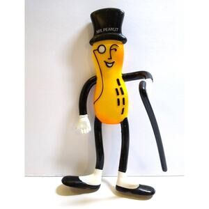Planters Peanuts Rubber Bendable Toy Doll Figure Man With Cane Bends Poses 1991